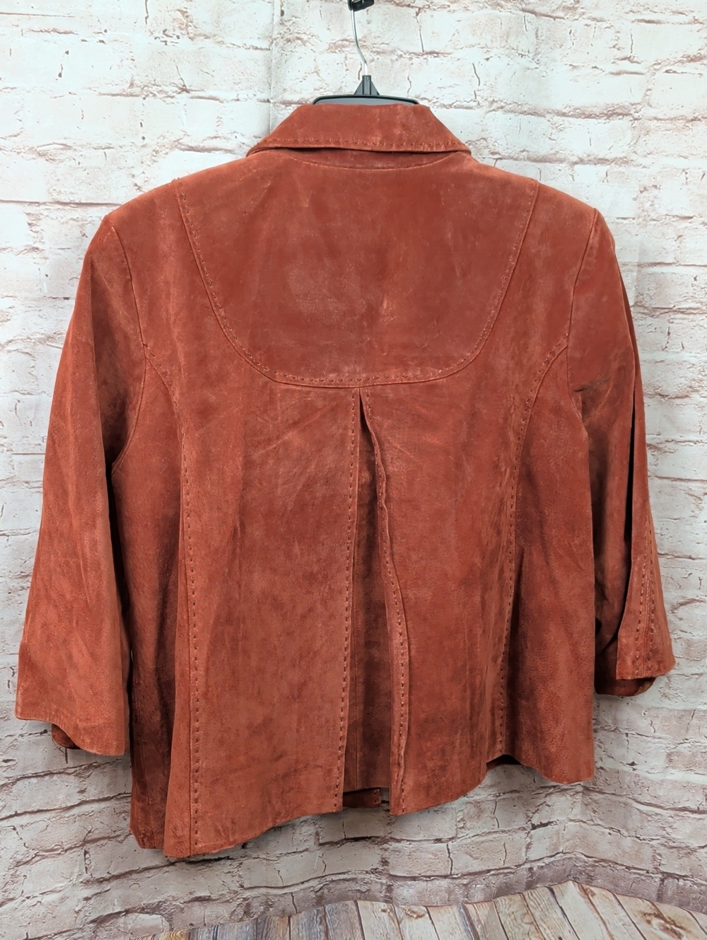 Coldwater Creek Women's Rust Suede Leather Button-Front Jacket 1x - Picture 5 of 5